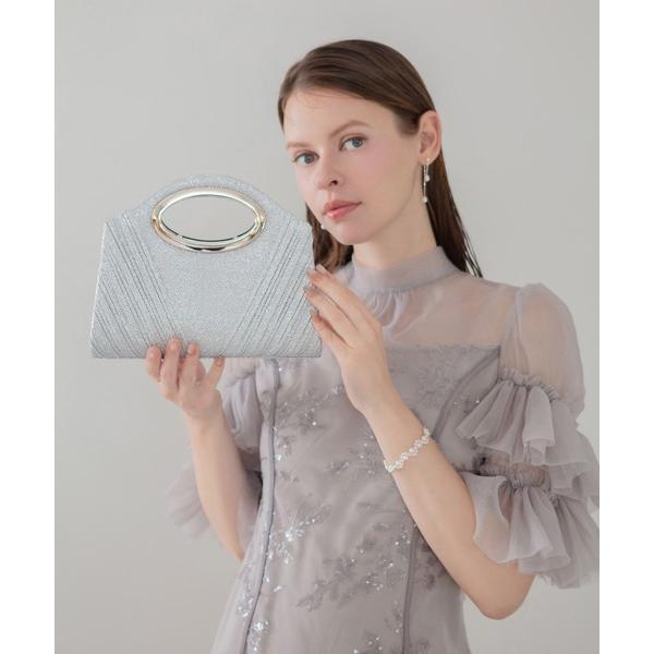 結婚式 ハンドバッグ 「LEJA」シャイニーグリッターライン2WAYメタルハンドルバッグ結婚式 パーティー 成人式 二次会 同窓会 お呼ばれ オケージョン 20代 …