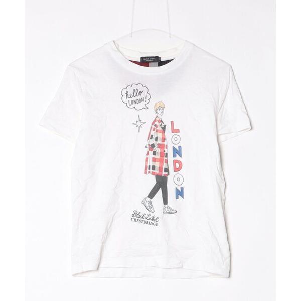 「BLACK LABEL CRESTBRIDGE」 半袖Tシャツ SS ホワイト メンズ