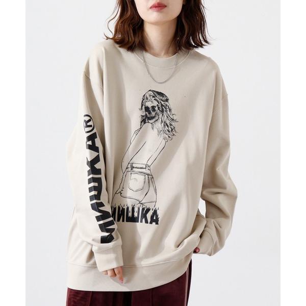 「MISHKA」 スウェットカットソー M ベージュ系その他2 メンズ
