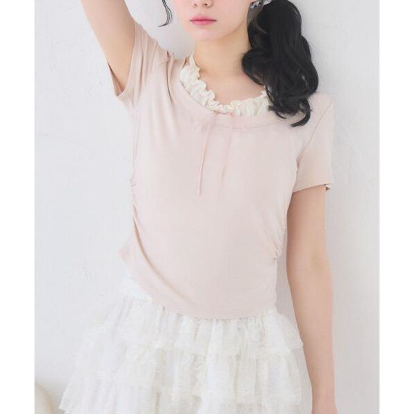 tシャツ 半袖 クシュクシュレイヤードCT レディース