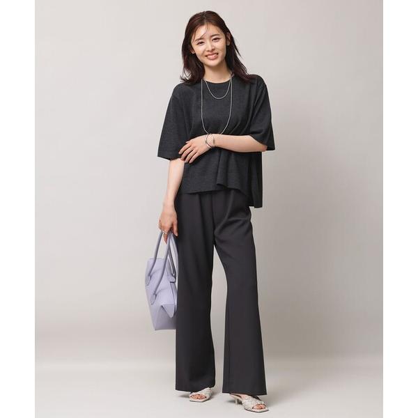 ワイドパンツ パンツ 「野呂佳代さん着用」ライトジョーゼット イージーワイドパンツ レディース