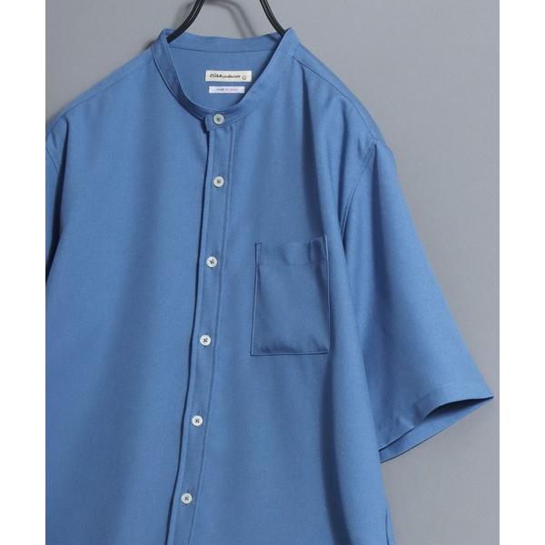 シャツ 半袖 MADE IN JAPAN Reflax(R) Loose Silhouette Band Collar Half-Sleeve Shirt/日本製 リフラクス ルーズシルエット バンドカラー半袖シャツ メ…