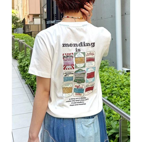 tシャツ 半袖 Mending BACKモチーフTEE レディース