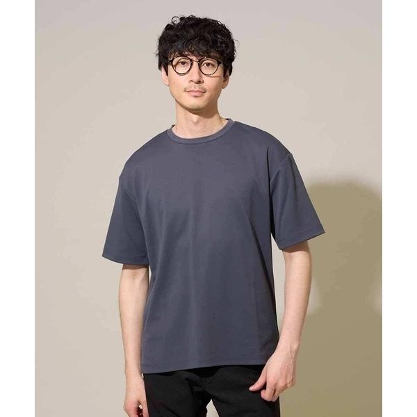 tシャツ 「イージーケア/洗濯機で洗える/接触冷感/毛玉になりにくい」マイクロアゼセミワイドシルエットカットソー メンズ