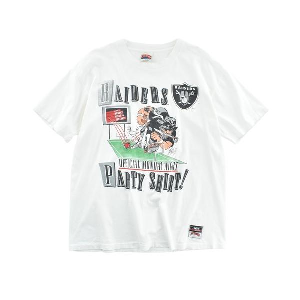 tシャツ 「USED」90’s NUTMEG “NFL Las Vegas RAIDERS” Tシャツ USA製 メンズ レディース
