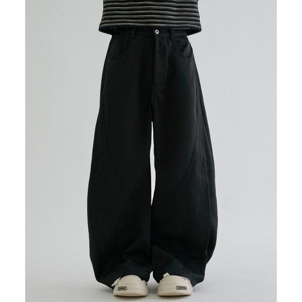 ワイドパンツ スラックス Switch seam flare slacks / スイッチシームフレアスラックス メンズ レディース