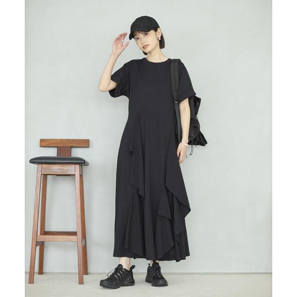 ワンピース 半袖 Firsthand/ファーストハンド オーガニックコットン ドレープフレア ワンピース