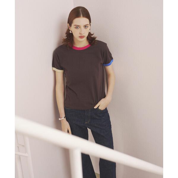 tシャツ 半袖 FilMelange × Firsthand/フィルメランジェ 別注 EMMA / 配色 リンガーTシャツ レディース