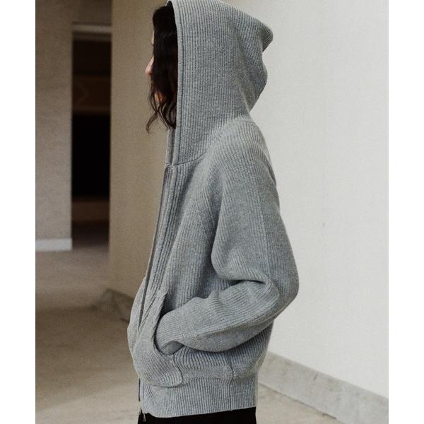「WYM LIDNM」 ニットカーディガン M 杢グレー メンズ