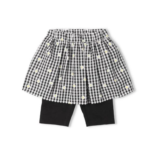 パンツ 「WEB限定」ギンガムチェック花柄スカッツ キッズ 子供服 女の子