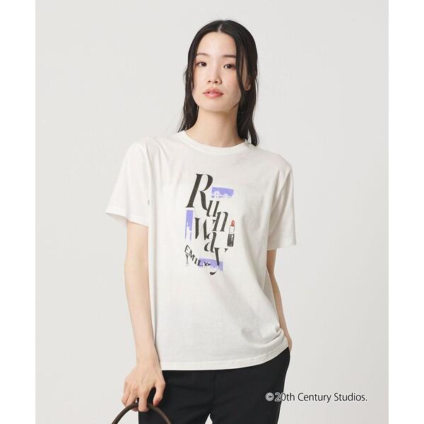 tシャツ 半袖 「別注」「プラダを着た悪魔2」 シアー プリント Tシャツ レディース