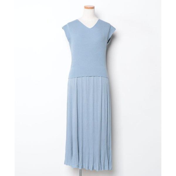 「NATURAL BEAUTY BASIC」 セットアップ MEDIUM ブルー レディース