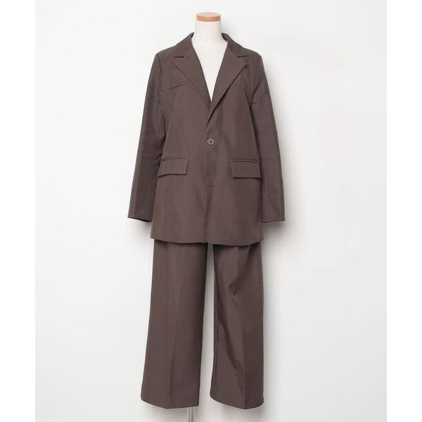 「MILAE」 「meihanhuiyi.jiao」パンツスーツ M モカ レディース