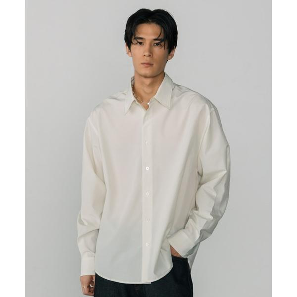 「LURAKU」 長袖シャツ LARGE ホワイト メンズ