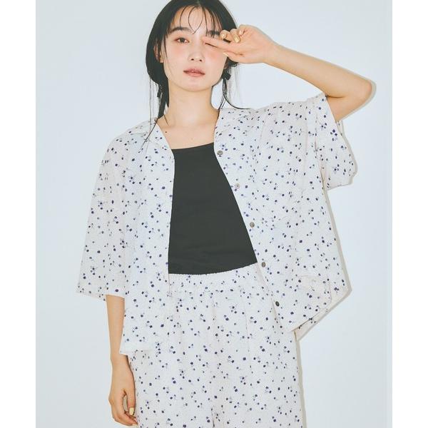 ブラウス シャツ 半袖 「AKB48 伊藤百花 着用」小花柄開襟シャツ レディース メンズ