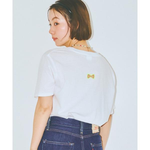 tシャツ 半袖 「AKB48 伊藤百花 着用」バックリボン刺繍Ｔシャツ レディース メンズ