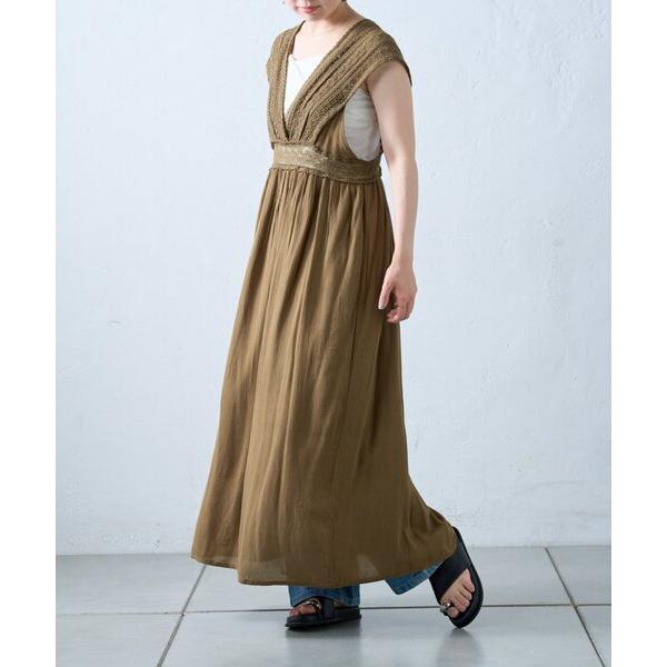 ワンピース 「willow」レース切替バックシャンワンピース