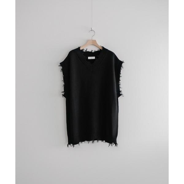 「remer」 ノースリーブニット SMALL ブラック メンズ