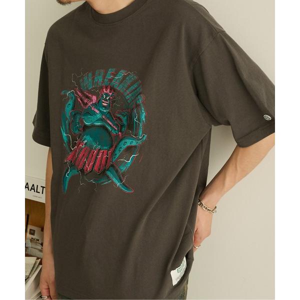 tシャツ 「DISCUS」DISCUS×villains ヴィンテージライク 半袖Tシャツ メンズ レディース