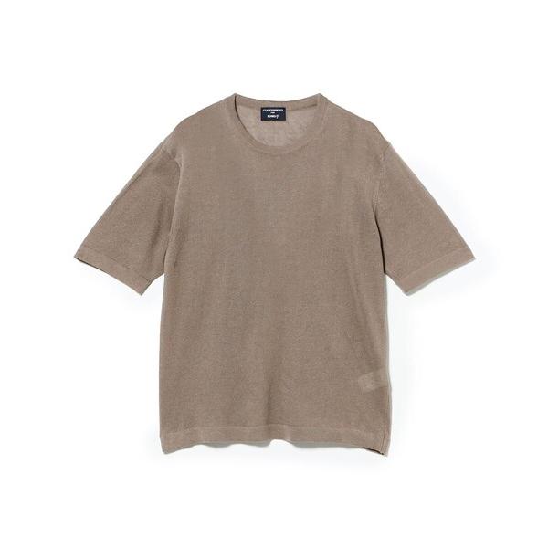 tシャツ 「別注」MORGANO / コットンリネン クルーネック ショートスリーブ ニット メンズ