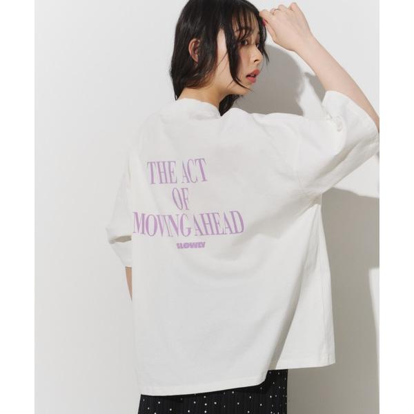 「Unitage」 半袖Tシャツ FREE ホワイト×パープル レディース