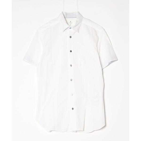 「LANVIN en Bleu」 半袖シャツ 48 ホワイト メンズ