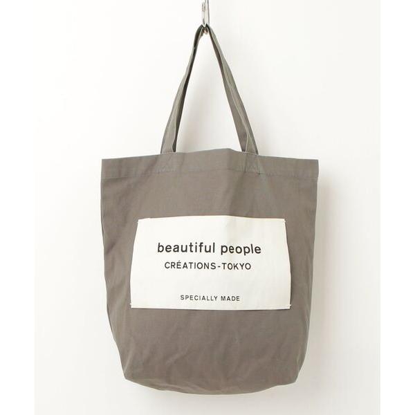 「beautiful people」 トートバッグ「creationstokyoコラボ」 - グレー レディース