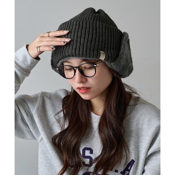 「SETUP7」 ニットキャップ FREE チャコールグレー レディース