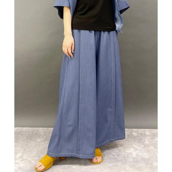 ワイドパンツ パンツ 「セットアップ対応」テンセルデニムパンツ レディース