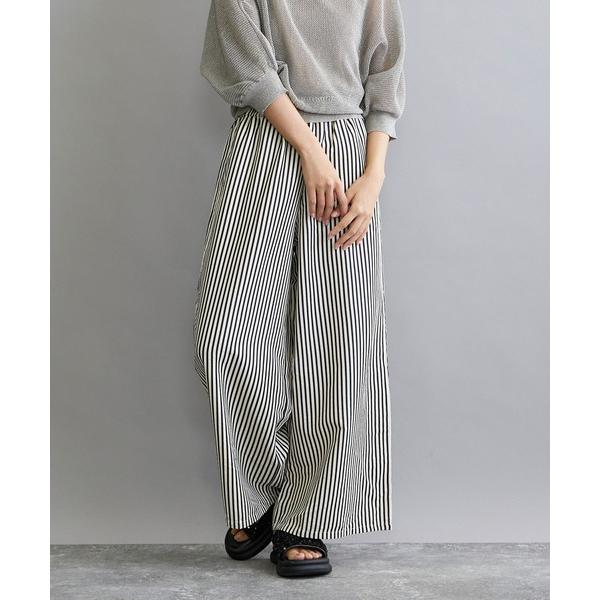 ワイドパンツ パンツ ストライプパンツ レディース