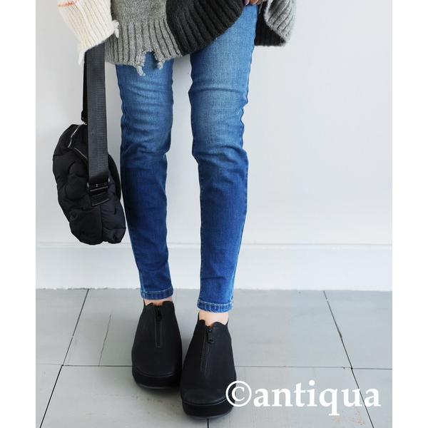 「antiqua」 スリッポン L ブラック レディース