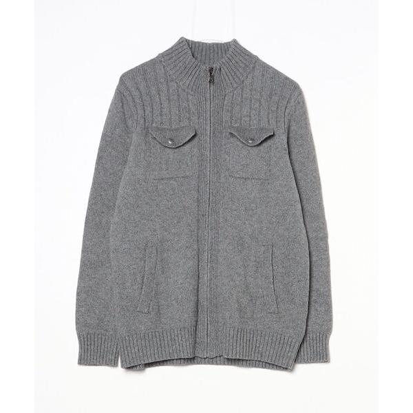 「BANANA REPUBLIC」 ニットカーディガン L グレー メンズ