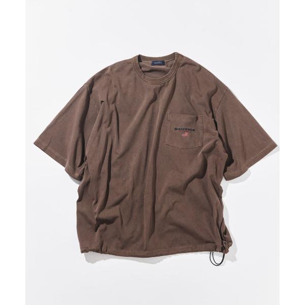 tシャツ NAUTICA/ノーティカ リラックスフィット フラッグロゴ ヘムコード ポケットTシャツ/ピグメント メンズ