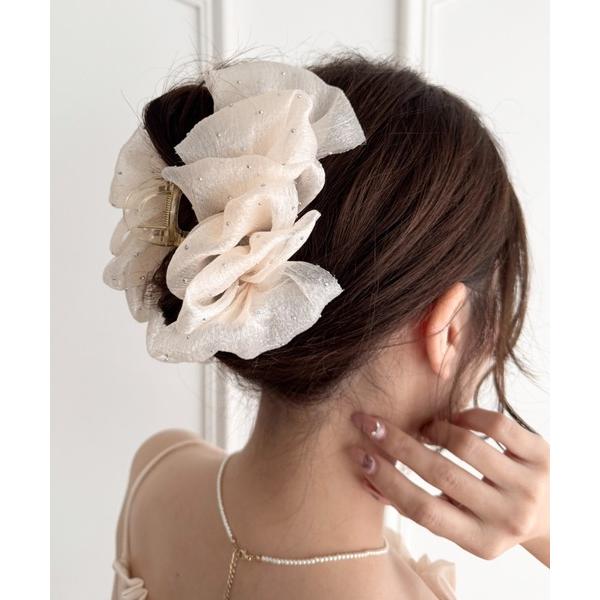 ヘアクリップ シフォンバンスクリップ