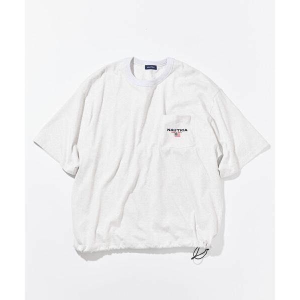 tシャツ NAUTICA/ノーティカ リラックスフィット フラッグロゴ ヘムコード ポケットTシャツ メンズ