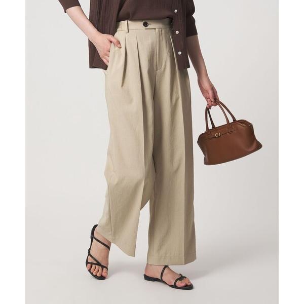 ワイドパンツ パンツ 「size SHORT/TALLあり」2タック ワイド パンツ UVカット 接触冷感 吸水速乾 レディース
