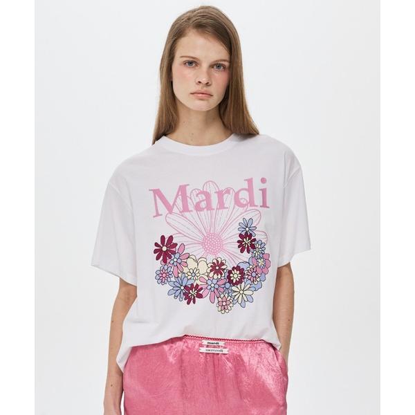 tシャツ 半袖 「辻希美さん着用」TSHIRT FLOWERMARDI JARDIN VVD / Tシャツ フラワーマルディ ジャルダン VVD レディース