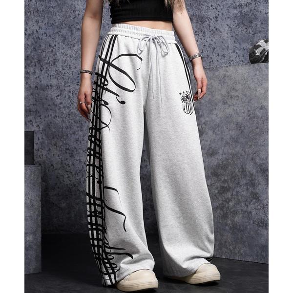 ワイドパンツ スウェットパンツ ジャージ サイドライン ワイドスウェットパンツ / Side-Stripe Wide Sweatpants メンズ レディース