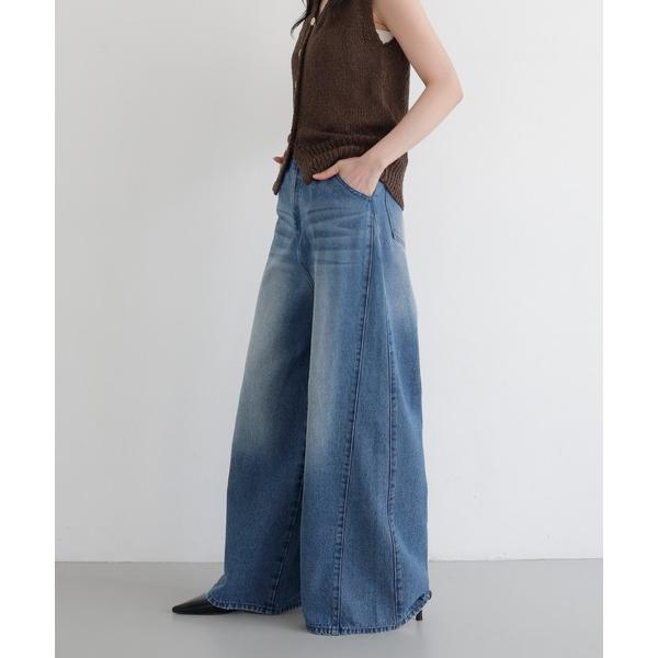 ワイドパンツ ジーンズ デニム デニムパンツ ルーズワイドデニムパンツ レディース