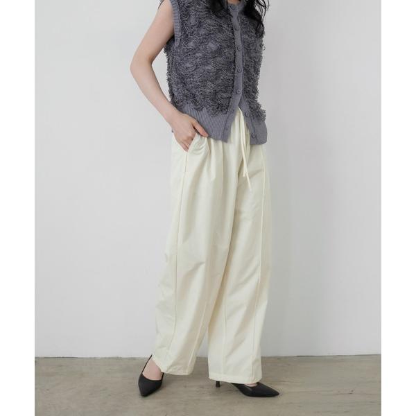 ワイドパンツ パンツ 「撥水加工/セットアップ対応」ピンタックワイドパンツ レディース