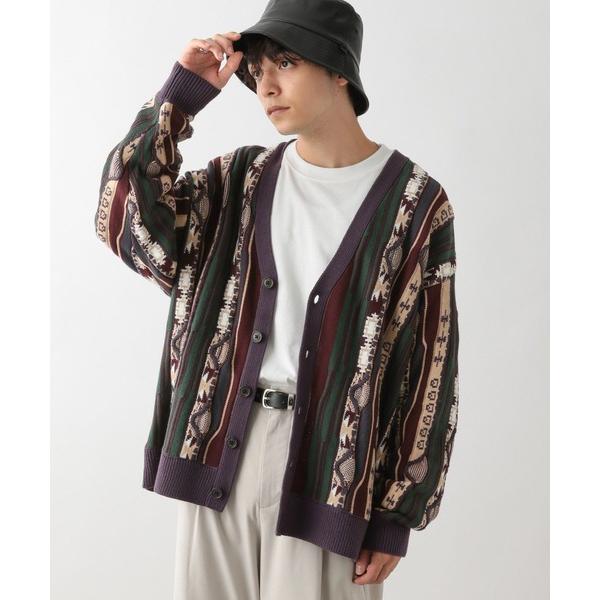 「RAGEBLUE」 ニットカーディガン LARGE ダークグリーン メンズ