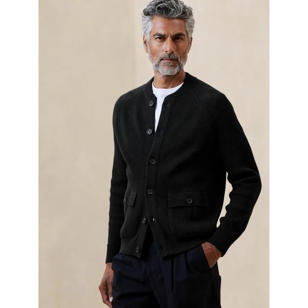 「BANANA REPUBLIC FACTORY STORE」 ニットカーディガン S ブラック メンズ