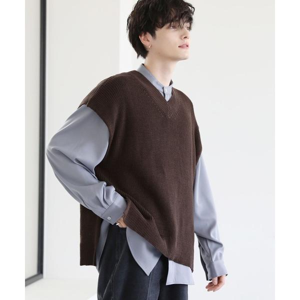 「ETELIO」 ベスト M ブラウン メンズ