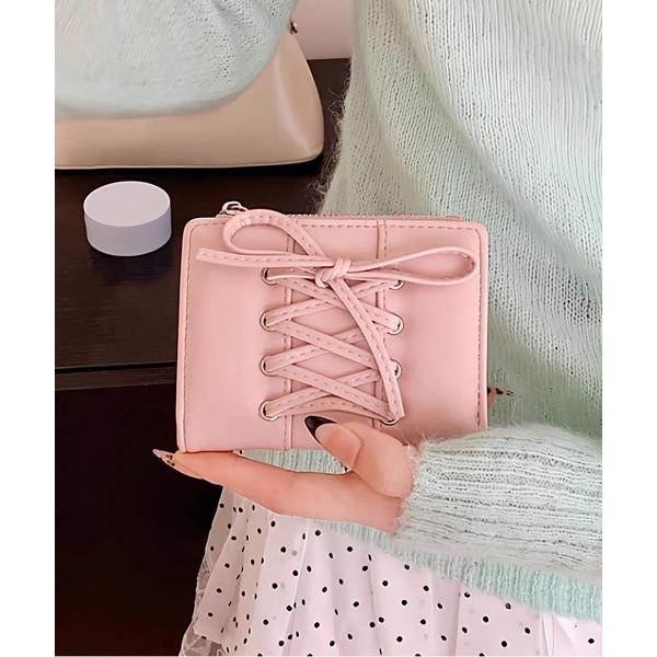 ミニ 財布 レースアップ　ウォレット/財布 レディース