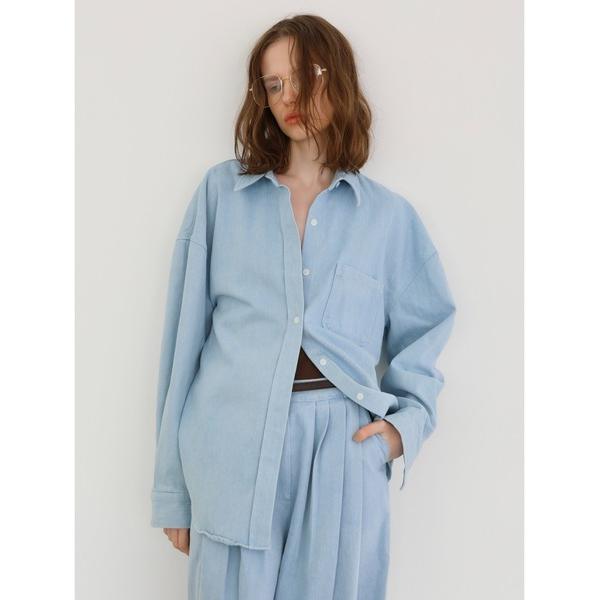 ブラウス シャツ over denim shirt レディース