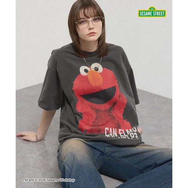 tシャツ 半袖 「Exclusive」 Sesame Street Vintage-Washed Oversized Tee / 別注 セサミストリート ヴィンテージ加工 オーバーサイズ グラフィックTシャツ
