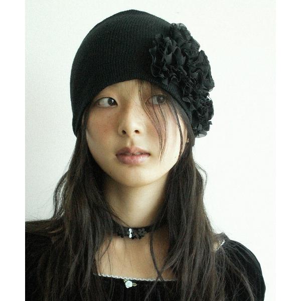 ニット帽 ニットキャップ レディース 「select」FLORA BEANIE / 2way フラワーニットビーニー レディース