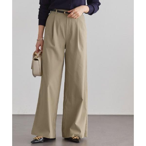 ワイドパンツ スラックス パンツ ストレッチワイドパンツ レディース