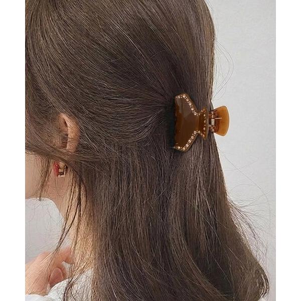 ヘアクリップ ビジューライン バンスクリップ ミニタイプ
