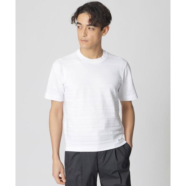 tシャツ 「ウォッシャブル」リンクスシャドウボーダー半袖Tシャツ メンズ